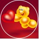 dGeli100 Vafa rotunda gummy bear in love d15cm